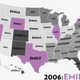 Illustration for article titled Map: Six Decades of the Most Popular Names for Girls, State-by-State